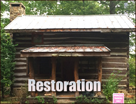 Historic Log Cabin Restoration  Angier, North Carolina